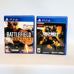 Battlefield Hardline & Call Of Duty Black Ops 4 PS4 Bundle of 2 Games. Tested.